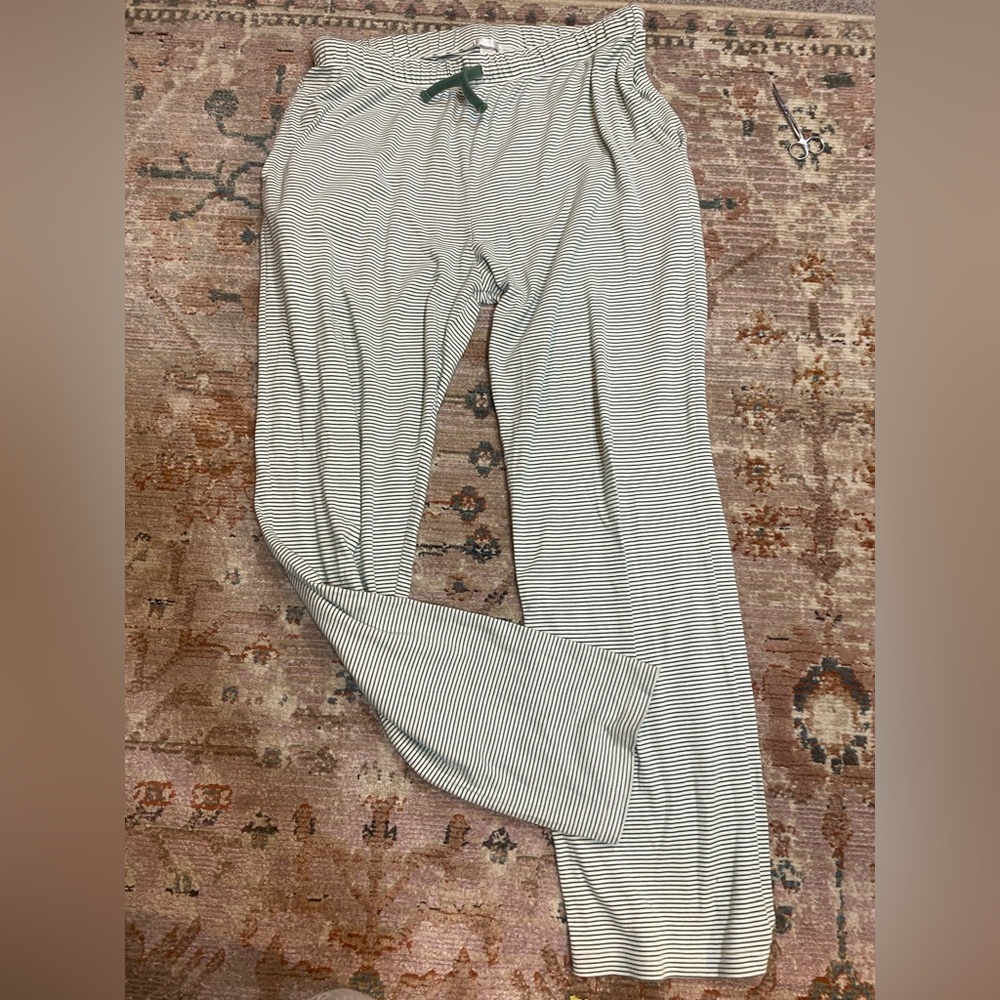 Women’s Striped Lounge‎ Pajama Pants - Green/White
